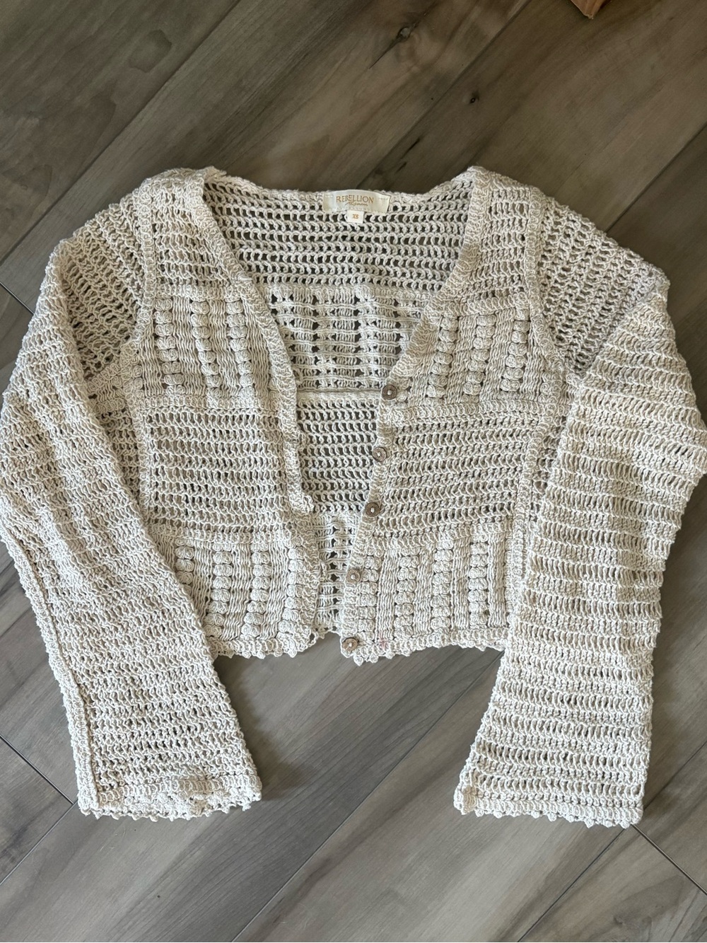 Boho Cottagecore Crochet Crop Cardigan